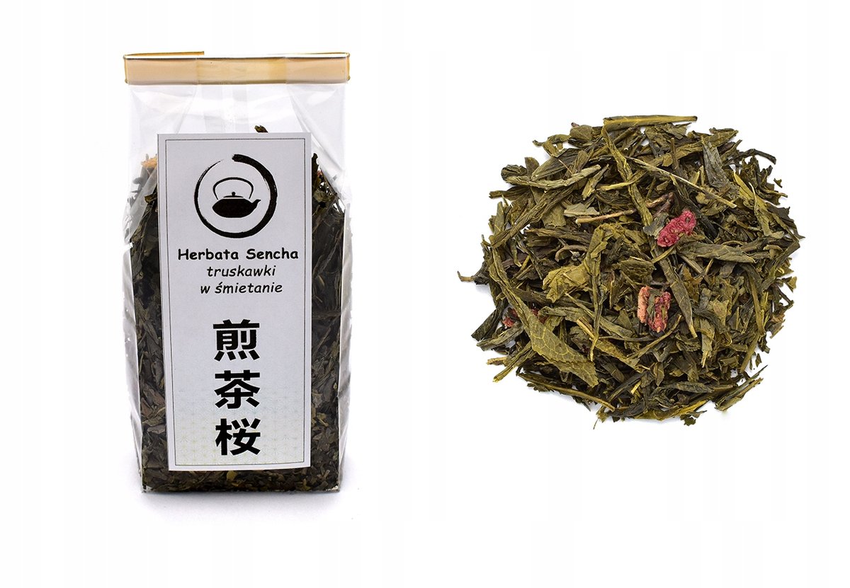 Herbata zielona Sencha Truskawki w Śmietanie 100 g
