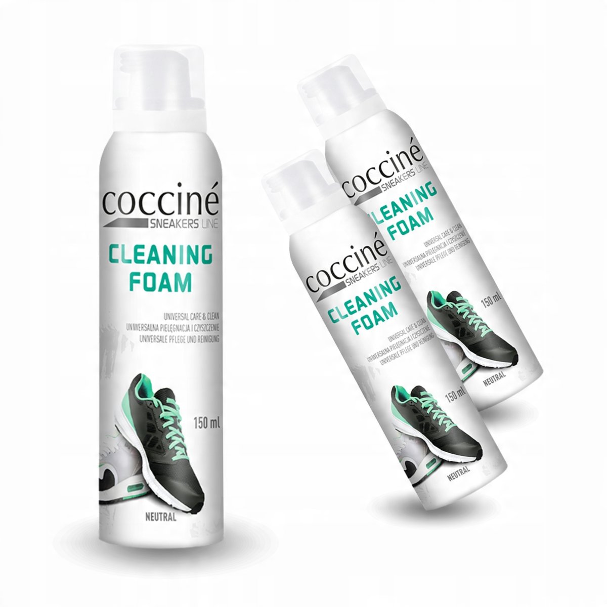 3x Pianka Czyszcząca do Sneakersów Butów Sportowych do Zamszu Nubuku 150ml