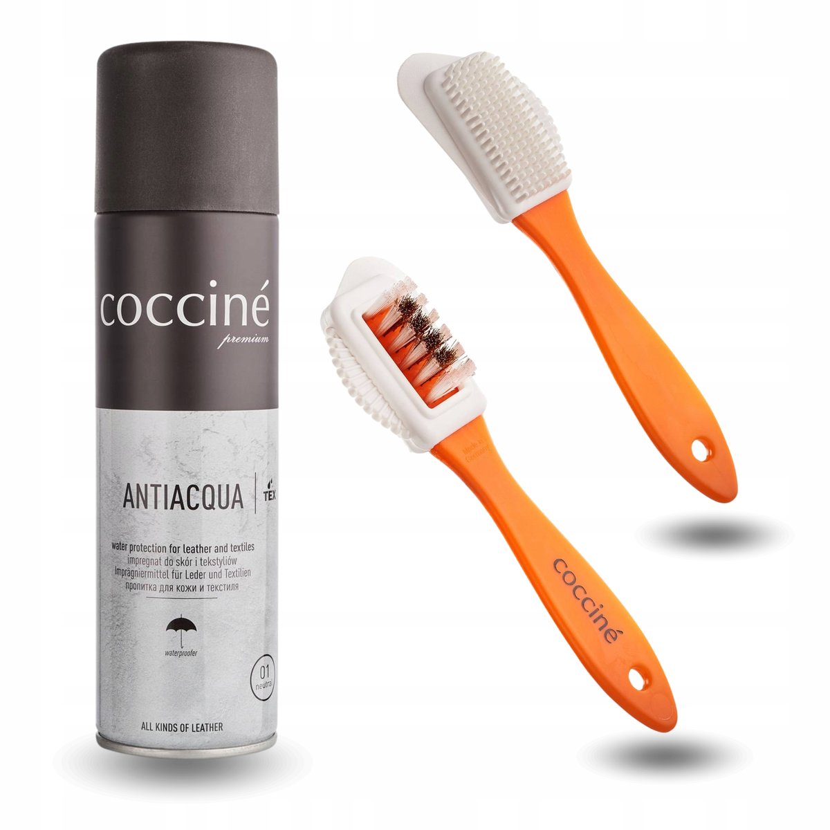 Wodoodporny Impregnat Spray Coccine i Szczotka do Zamszu Nubuku Butów