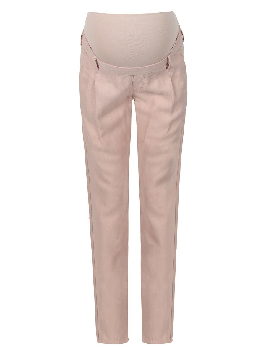 Damskie spodnie ciążowe z wiskozy beżowe Bellybutton Maternity, r.34