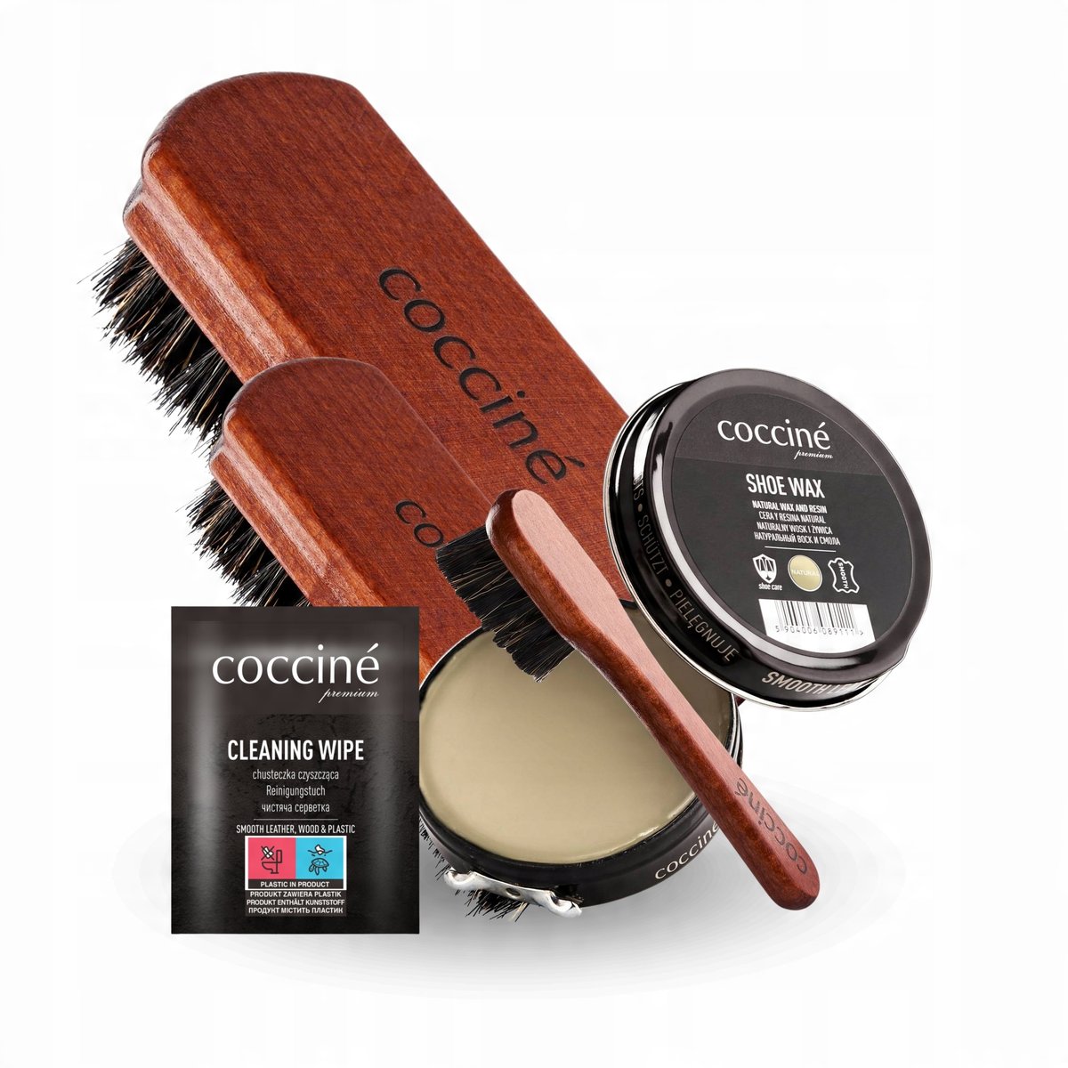Zestaw do Butów Pasta Bezbarwna Shoe Wax Coccine Komplet do Czyszczenia
