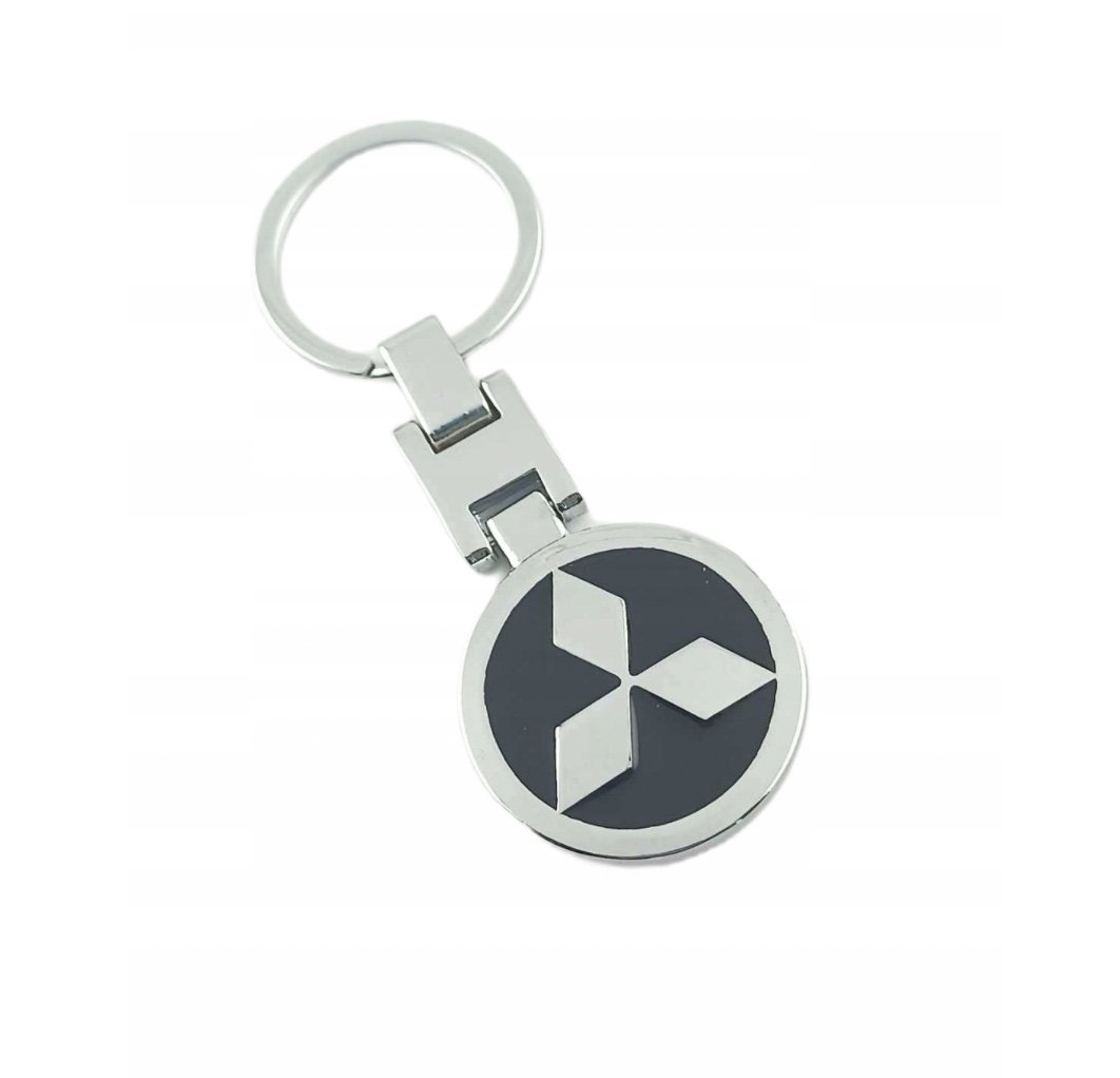 MITSUBISHI brelok breloczek chrom czarny