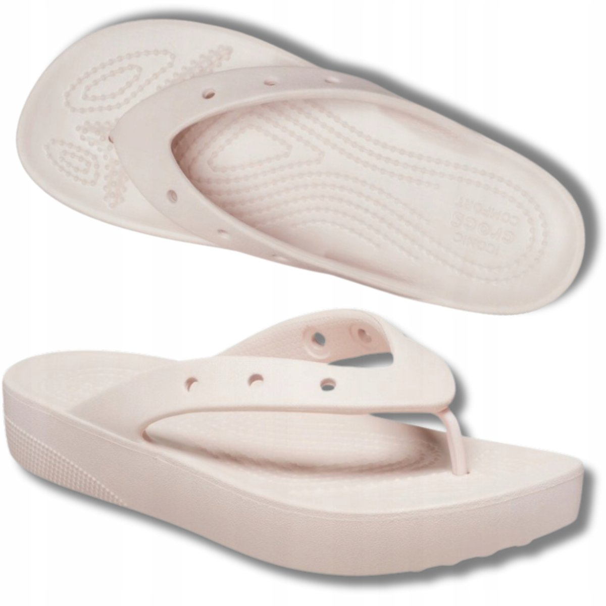 JAPONKI DAMSKIE KLAPKI CROCS WYGODNE WSUWANE NA PLATFOEMIE 39,5 W9