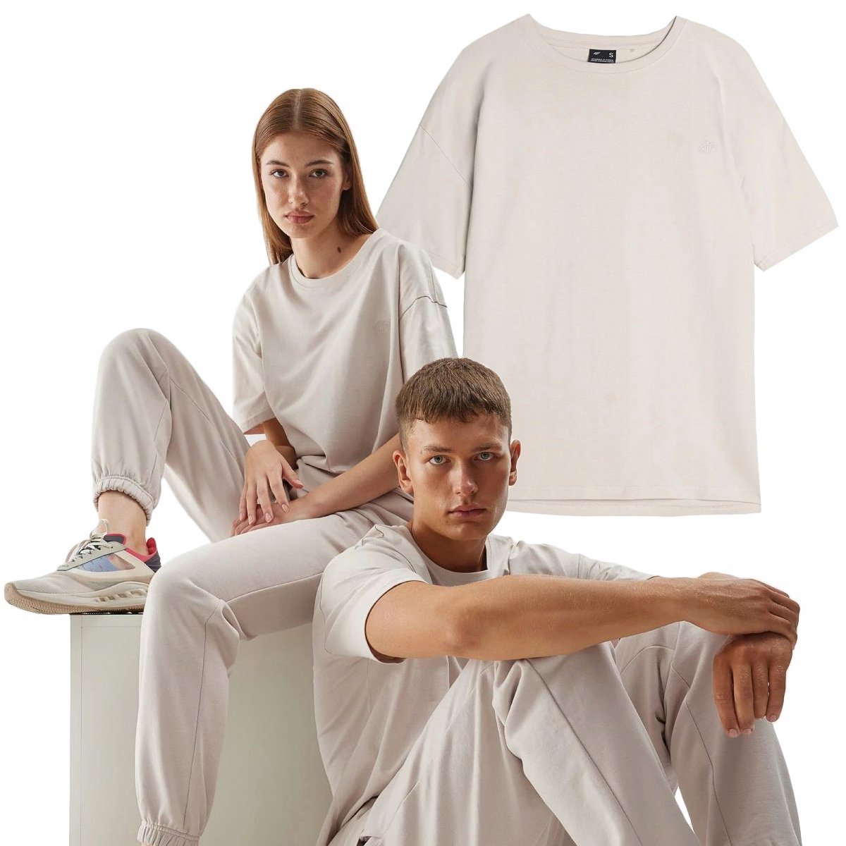Koszulka damska UNISEX 4F T-SHIRT OVERSIZE tshirt TTSHU0885 XS