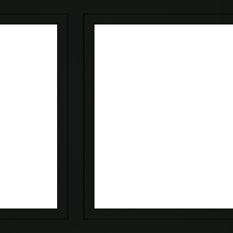 Okno PCV 3-szybowe fasadowe 85/O18 antracyt 1465x1135 mm otwierane do wewnątrz prawe