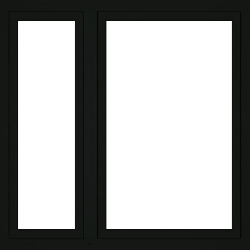 Okno PCV 3-szybowe fasadowe 85/O34 antracyt 1465x1435 mm otwierane do wewnątrz prawe