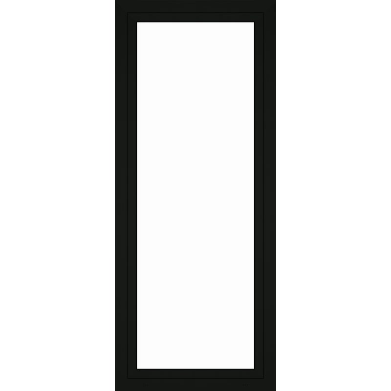 Okno PCV 3-szybowe balkonowe 85/OB3 antracyt 865x2095 mm otwierane do wewnątrz prawe