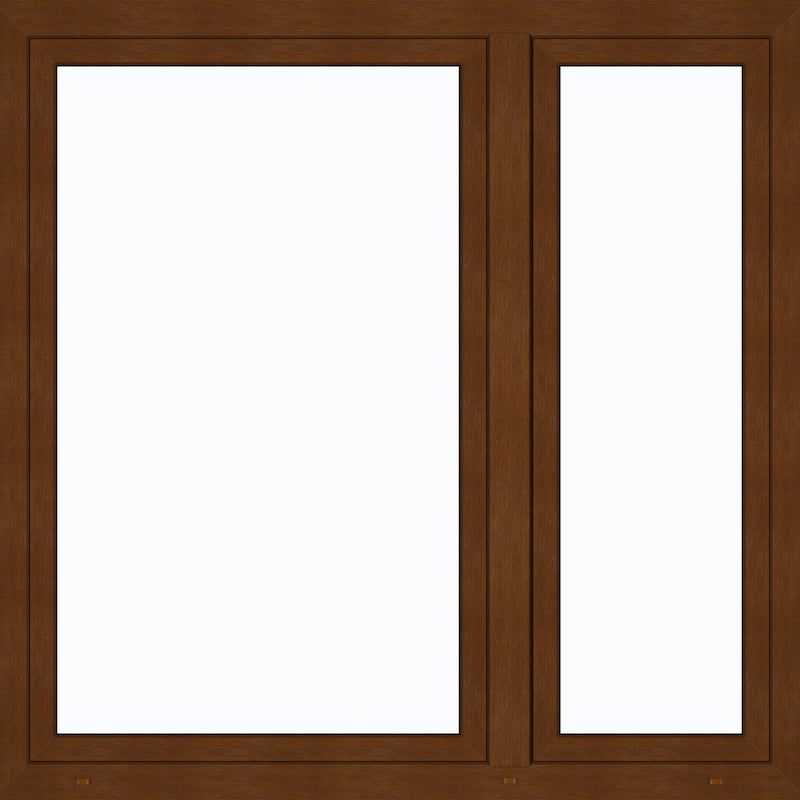 Okno PCV 3-szybowe fasadowe 85/O35 złoty dąb 1465x1435 mm otwierane do wewnątrz lewe