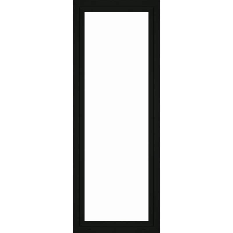 Okno PCV 3-szybowe balkonowe 85/OB8 antracyt 865x2295 mm otwierane do wewnątrz lewe