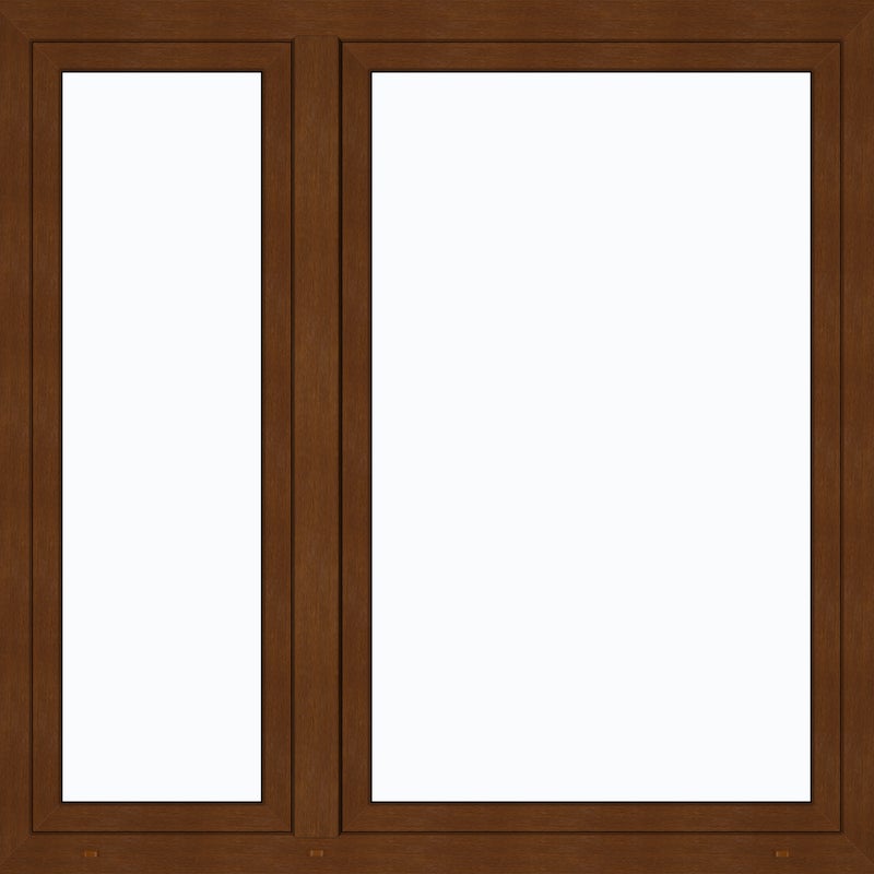 Okno PCV 3-szybowe fasadowe 85/O34 złoty dąb 1465x1435 mm otwierane do wewnątrz prawe