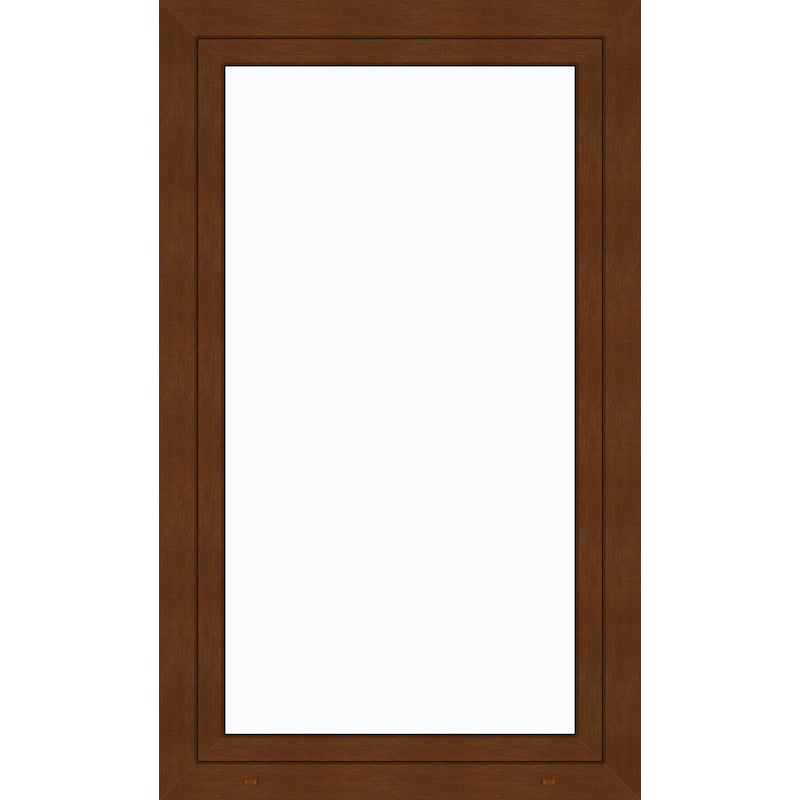 Okno PCV 3-szybowe fasadowe O30 złoty dąb 865x1435 mm otwierane do wewnątrz prawe