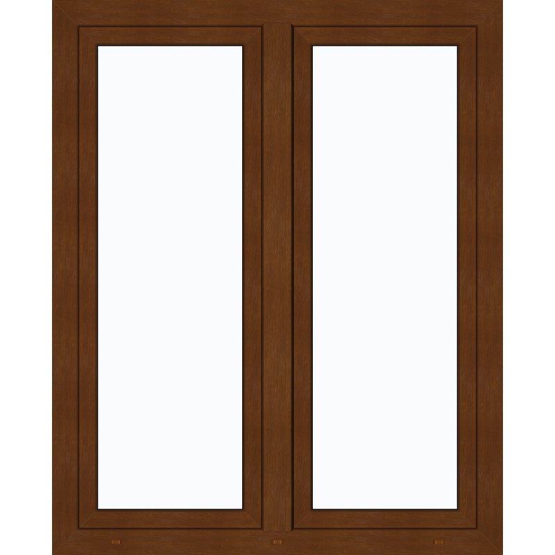 Okno PCV 3-szybowe fasadowe 85/O32S złoty dąb 1165x1435 mm otwierane do wewnątrz prawe