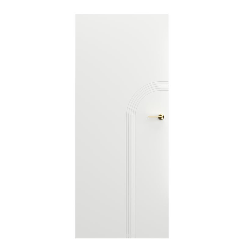 Drzwi wewnętrzne łazienkowe z podcięciem wentylacyjnym rekuperacją Trim E białe 60 lewe