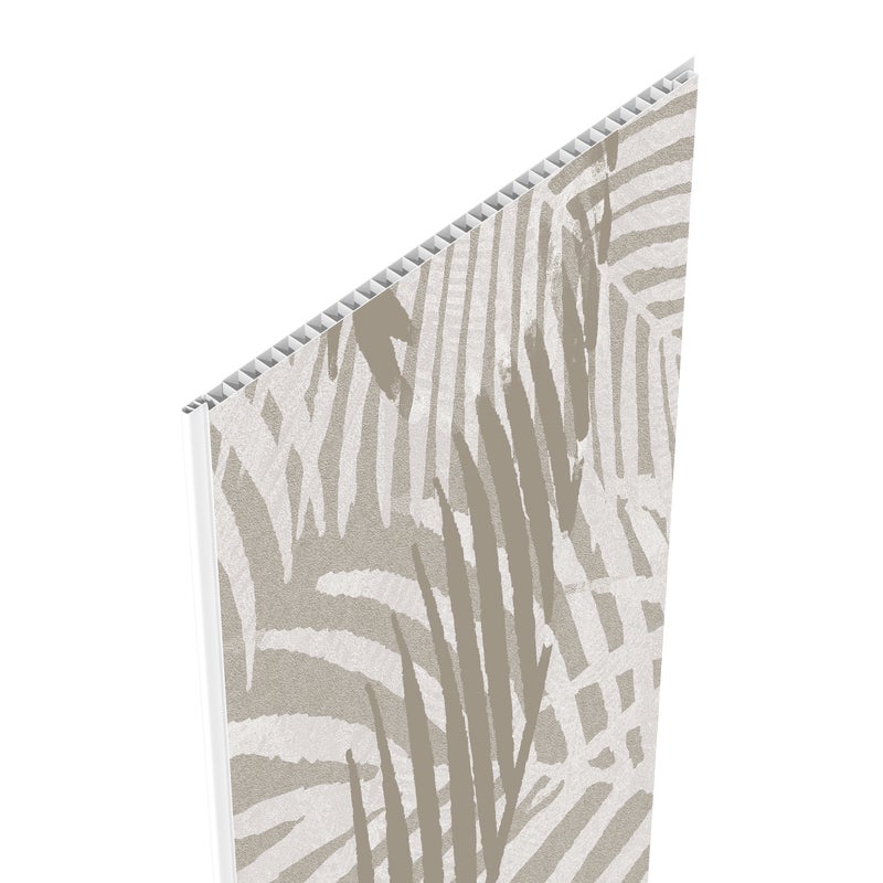 Panele ścienne wodoodporne PCV Motivo Taupe Leaves 265x25 cm