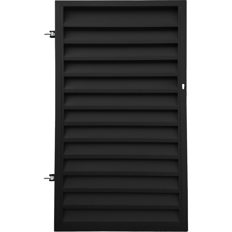 Furtka Kreta 90x150 cm lewa z elektrozaczepem czarna Polbram
