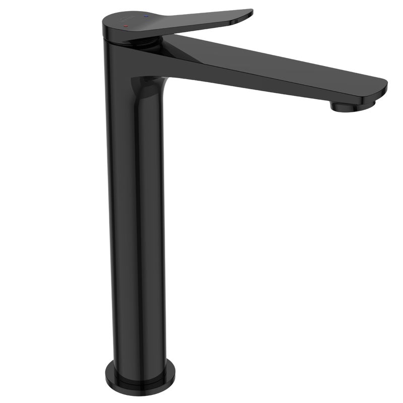 Bateria umywalkowa wysoka czarny połysk 28.9 cm Nestos Invena