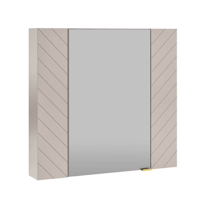 Szafka łazienkowa wisząca z lustrem Vixana 80x13.6x74.7cm kaszmirowa Mirano