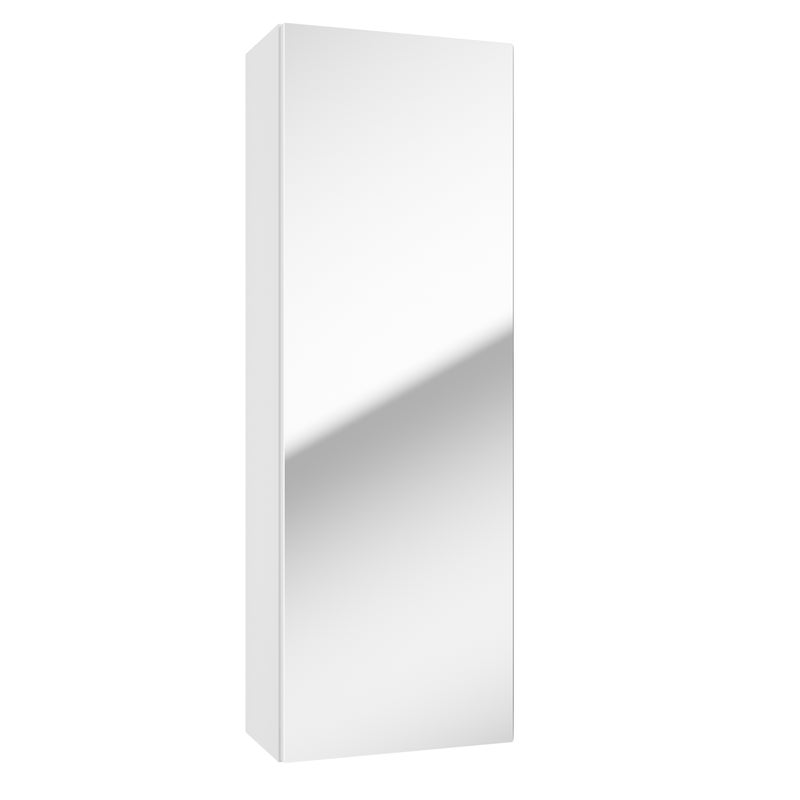 Szafka łazienkowa wisząca z lustrem 30x20x90 cm Duo biała połysk Defra