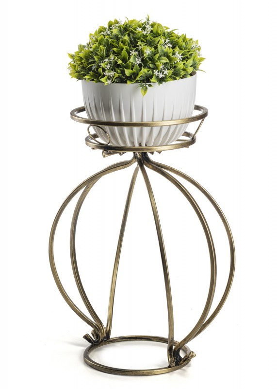 Metalowy złoty kwietnik Virella 38x54 cm