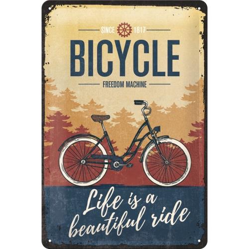 Metalowy Plakat 20 x 30cm Bicycle Beautiful Ride