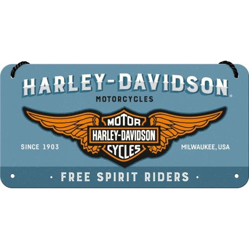 Metalowy Plakat Zawieszka 10 x 20cm Harley-Davidson Logo