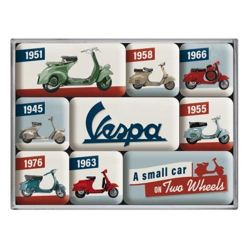 Magnesy na lodówkę 9szt Vespa