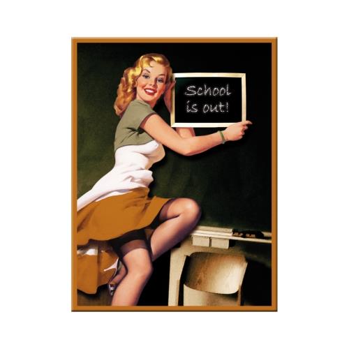 Magnes na lodówkę Pin Up - School