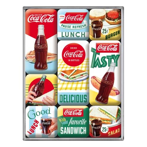 Magnesy na lodówkę 9szt Coca-Cola Delicious