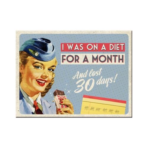 Magnes na lodówkę On a Diet For A Month