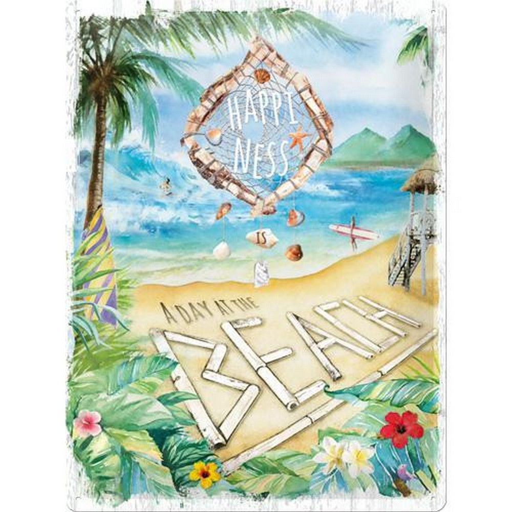 Metalowy Plakat 30 x 40cm Happiness is a Day