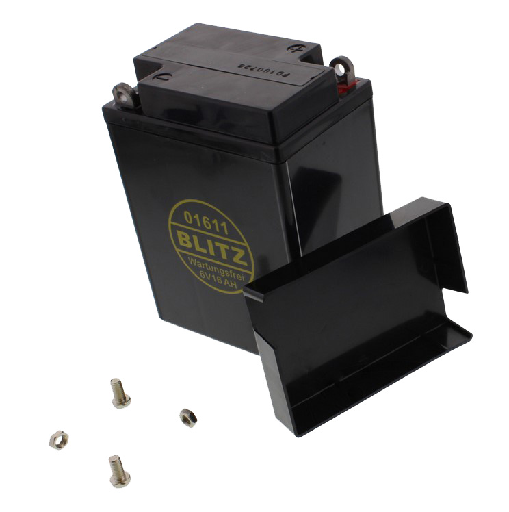 Akumulator retro BLITZ żelowy 6V 16Ah czarny z pokrywką