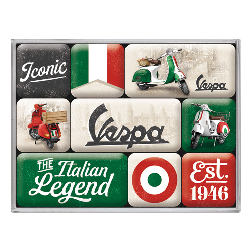 Magnesy (9szt) Vespa Italian Legen