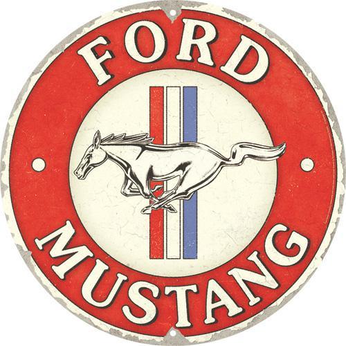 Plakat okrągły 35cm Ford Mustang