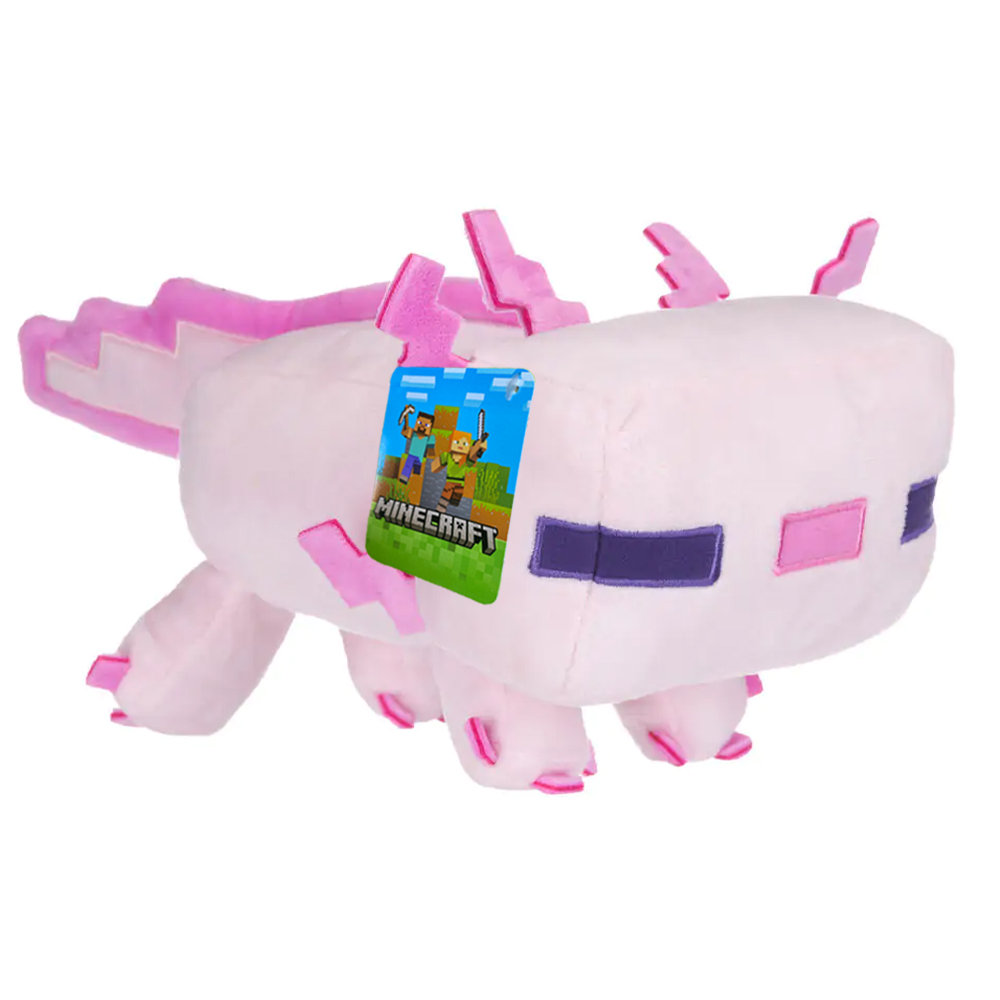 Minecraft Aksolotl Oryginalna Maskotka 14x30 cm Pluszak Axolotl Na Licencji