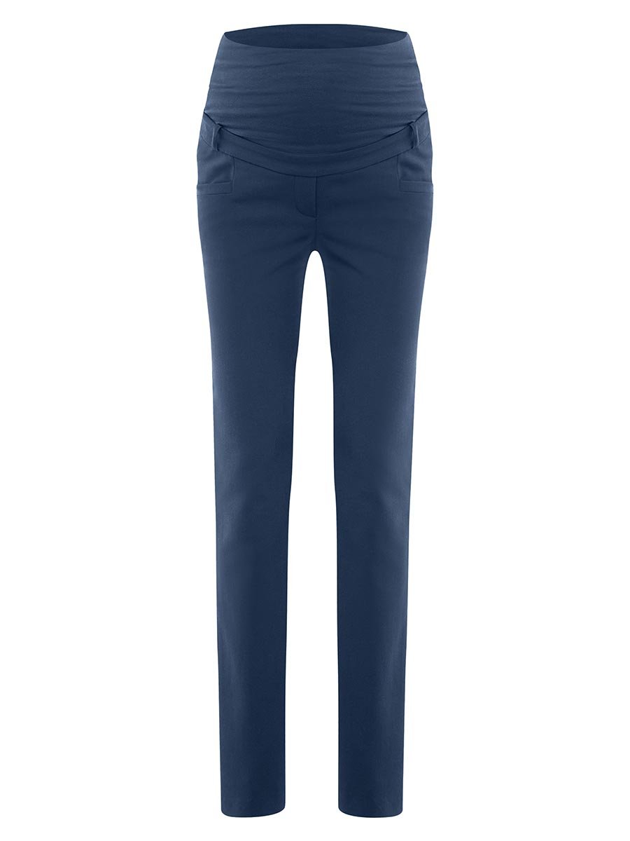 Damskie spodnie materiałowe ciążowe niebieskie Bellybutton Maternity, r.38