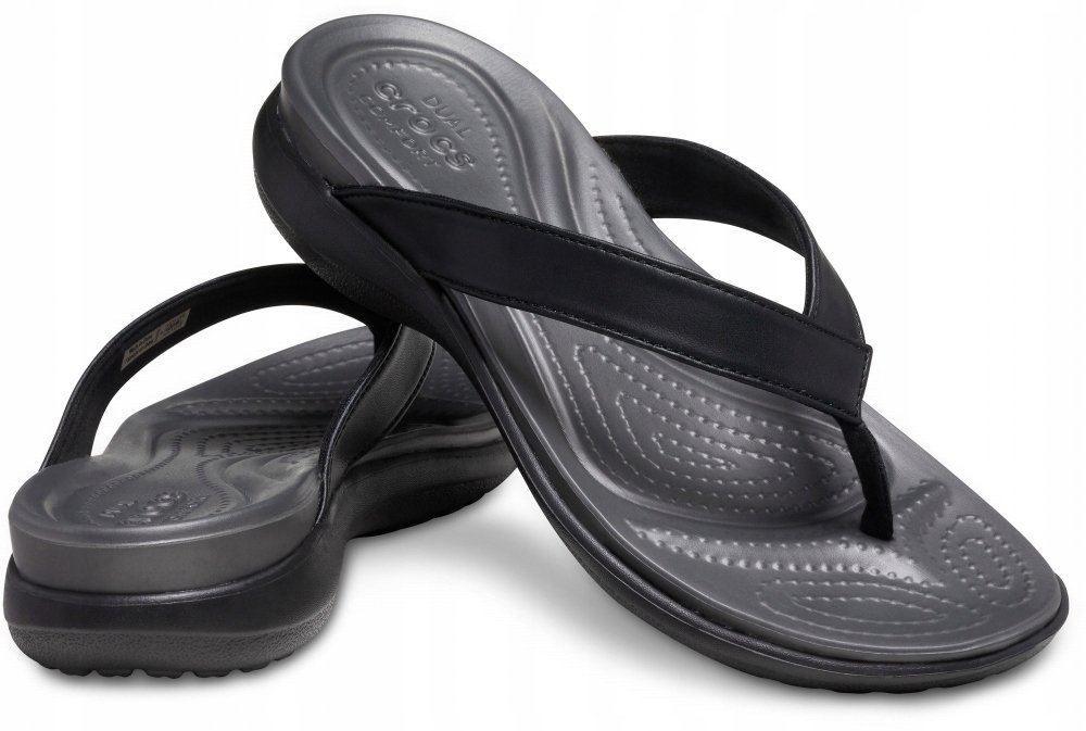 Japonki Klapki Damskie Crocs Flip Czarne 41