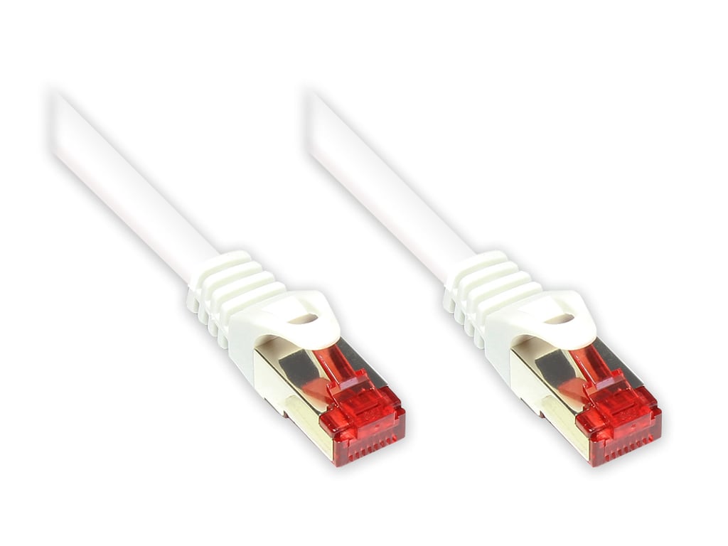 Alcasa 8060-010W kabel sieciowy Biały 1 m Cat6 S/FTP (S-STP)