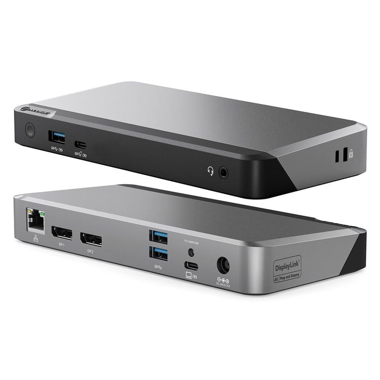 ALOGIC DX2 Przewodowa USB 3.2 Gen 1 (3.1 Gen 1) Type-C Czarny, Szary DUPRDX2-WW