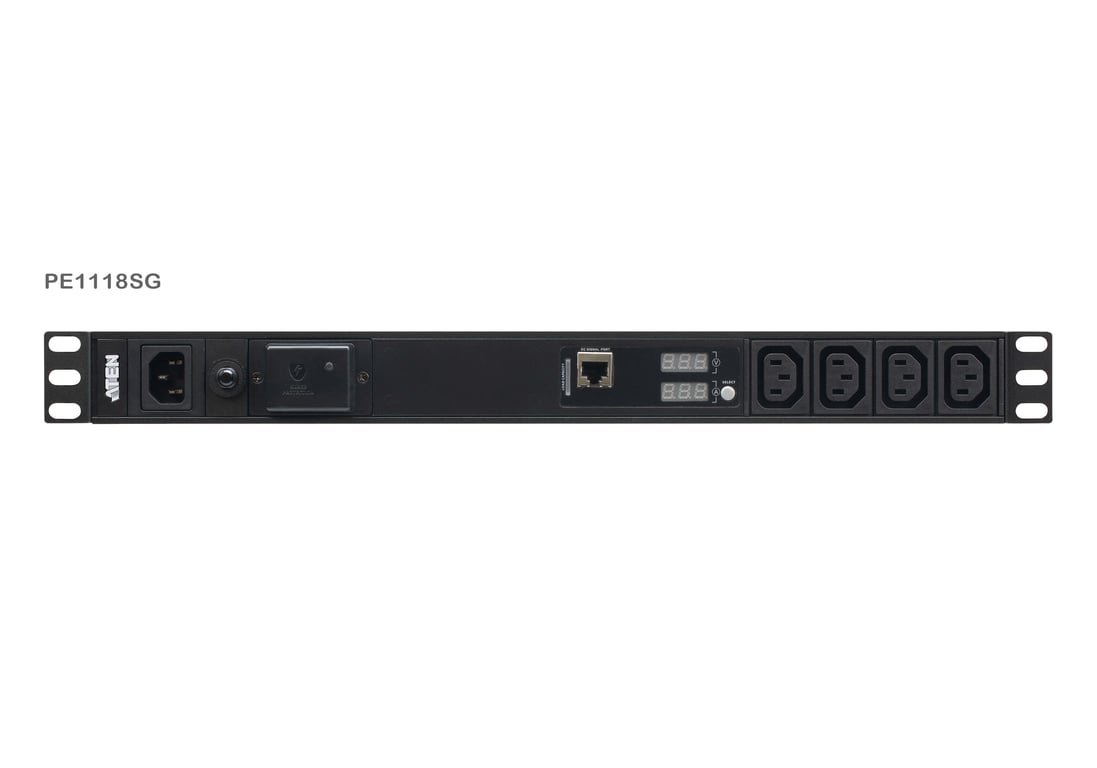 ATEN PE1118SG-AT-G rozdzielacz zasilania PDU 18 x gniazdo sieciowe 1U Czarny