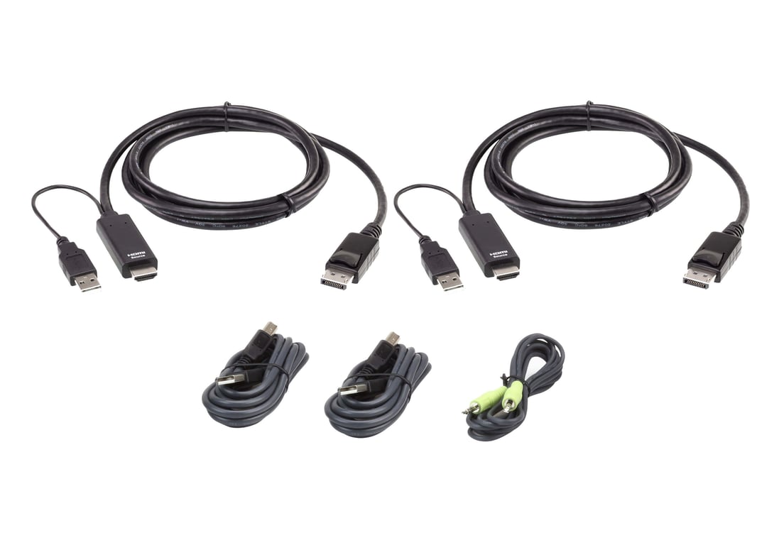 ATEN 2L-7D02UHDPX5 kabel KVM Czarny 1,8 m 2L-7D02UHDPX5