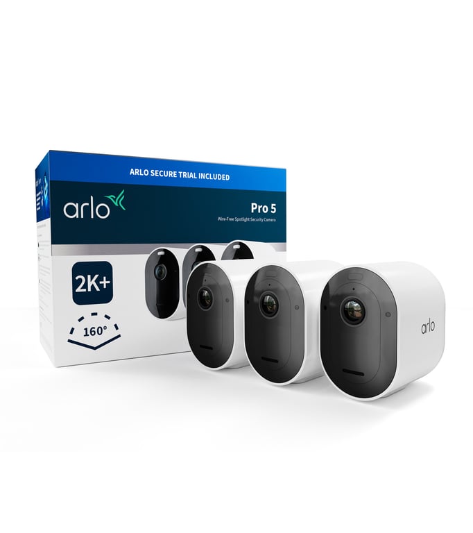 Arlo Pro Zewnętrzna kamera bezpieczeństwa 5 2K+, 3-cam
