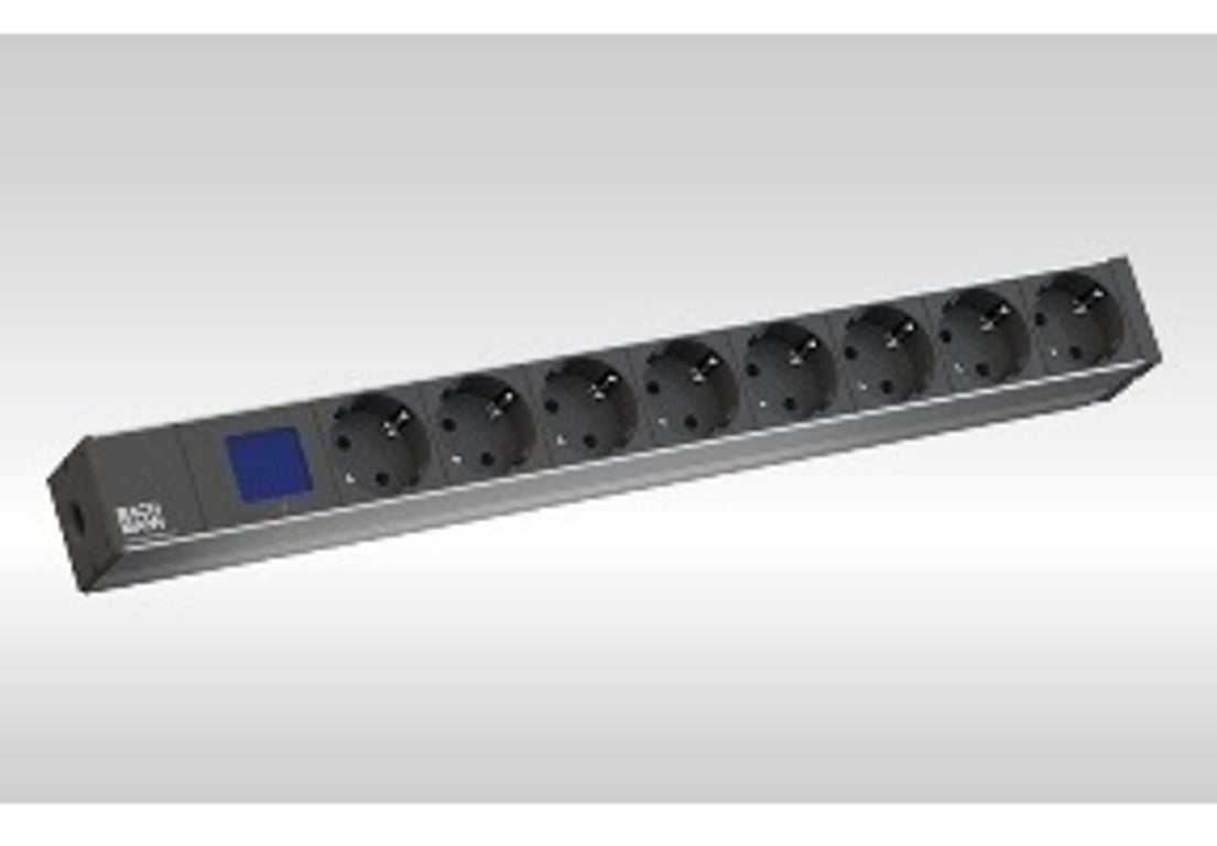 Bachmann 800.2154 rozdzielacz zasilania PDU 8 x gniazdo sieciowe Czarny