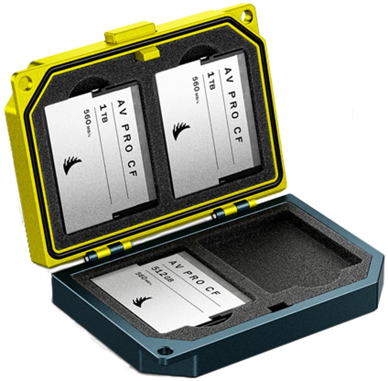 Angelbird Technologies Media Tank etui na karty pamięci 4 kart(y) Aluminium Czarny, Żółty