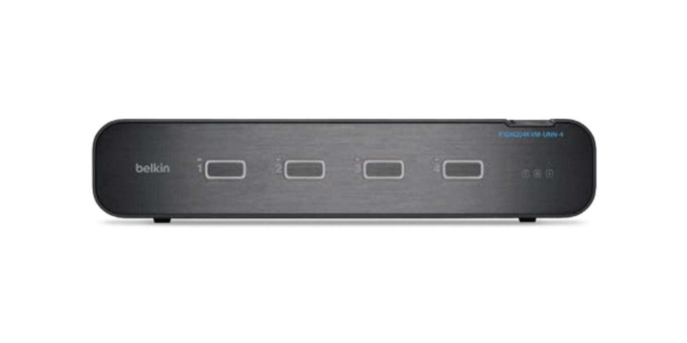 Belkin F1DN204KVM-UNN4 przełącznik KVM Możliwości montowania w stelażu Czarny F1DN204KVM-UNN4