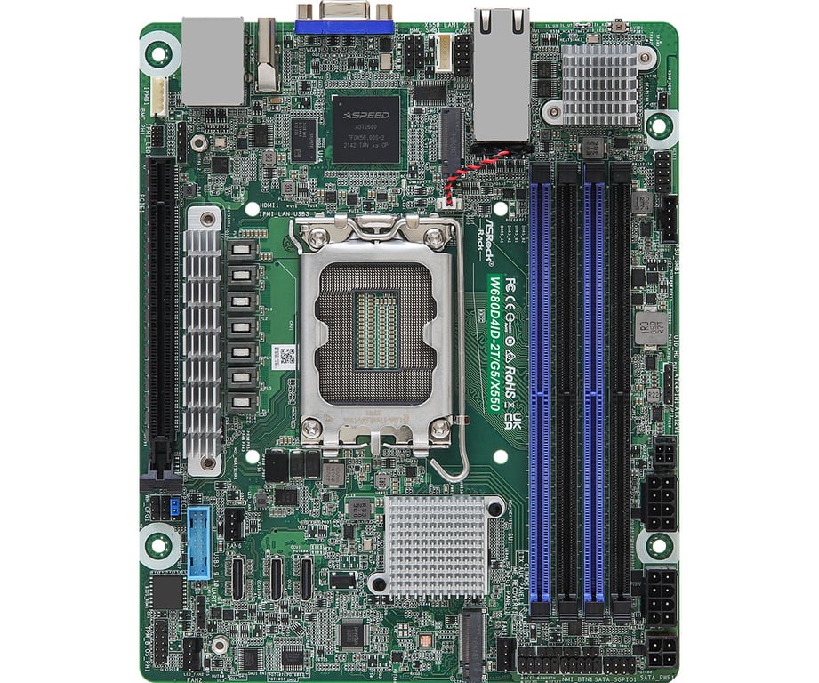 Asrock W680D4ID-2T/G5/X550 Intel W680 LGA 1700 mini ITX