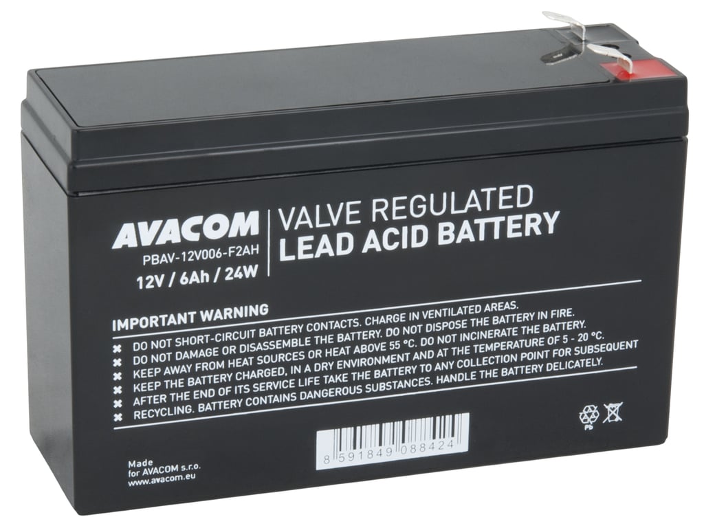 AVACOM PBAV-12V006-F2AH akumulator Ołowiowo-kwasowa 12 V 6 Ah