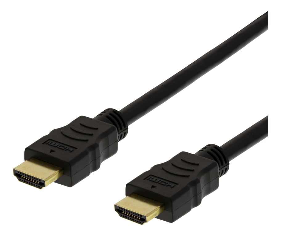 Deltaco HDMI-1010D-FLEX kabel HDMI 1 m HDMI Typu A (Standard) Czarny HDMI-1010D-FLEX