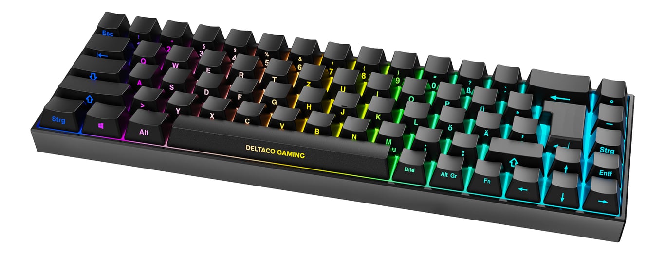 Deltaco Gaming GAM-100-DE QWERTZ Niemiecki Czarny GAM-100-DE