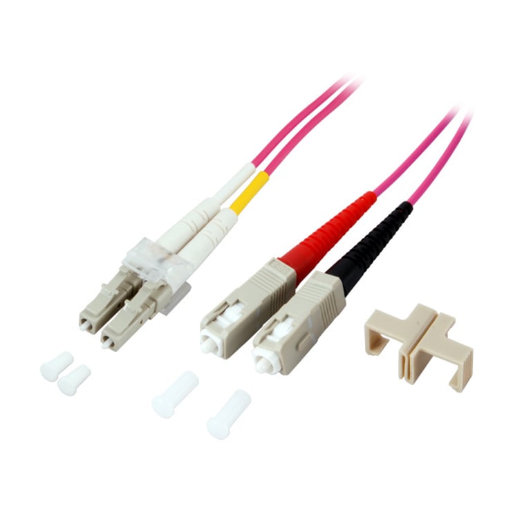 EFB Elektronik LC-SC 50/125µ kabel InfiniBand / światłowodowy 3 m Różowy