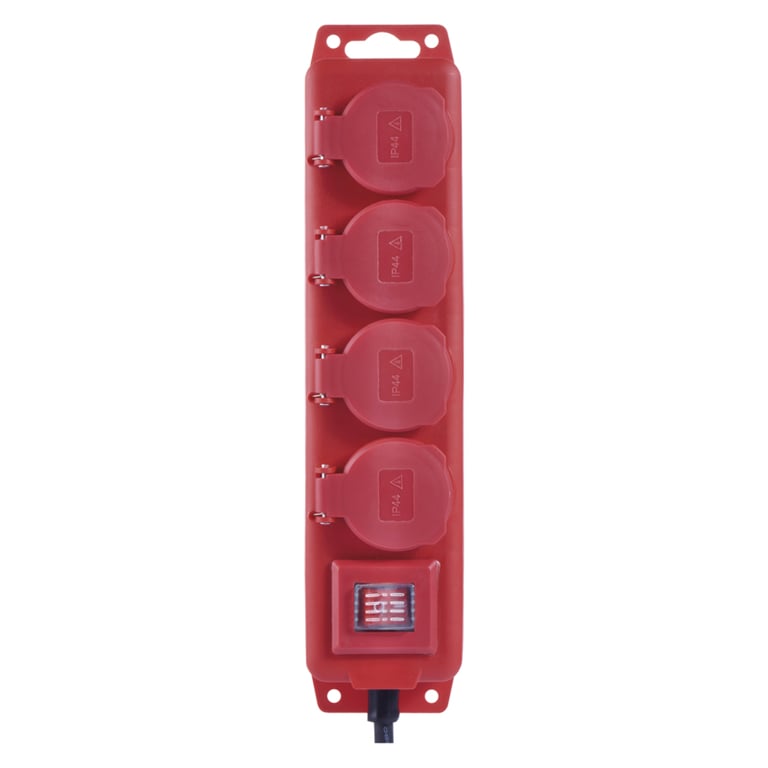 Emos P14131 Czerwony 4 x gniazdo sieciowe 250 V 3 m